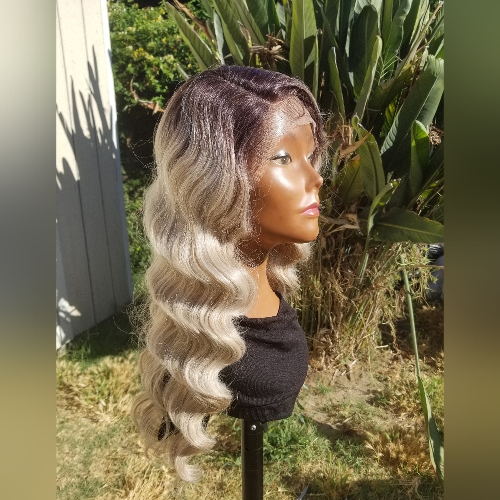 Ash Blonde Hollywood Deep Wave Wig - Picture 8 of 10